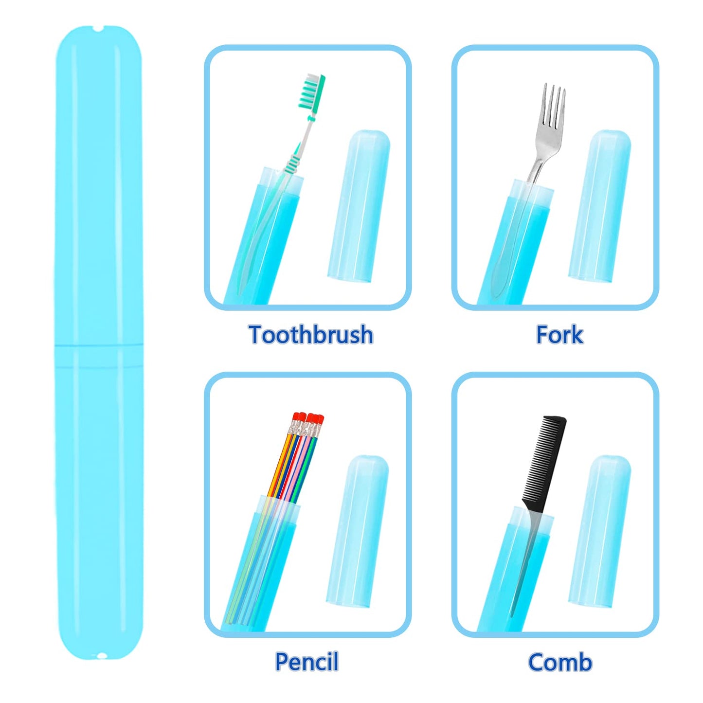 5 Pcs Travel Case Holder for Daily use items | Toothbrush, Stationary, Kitchen Fork, etc.
