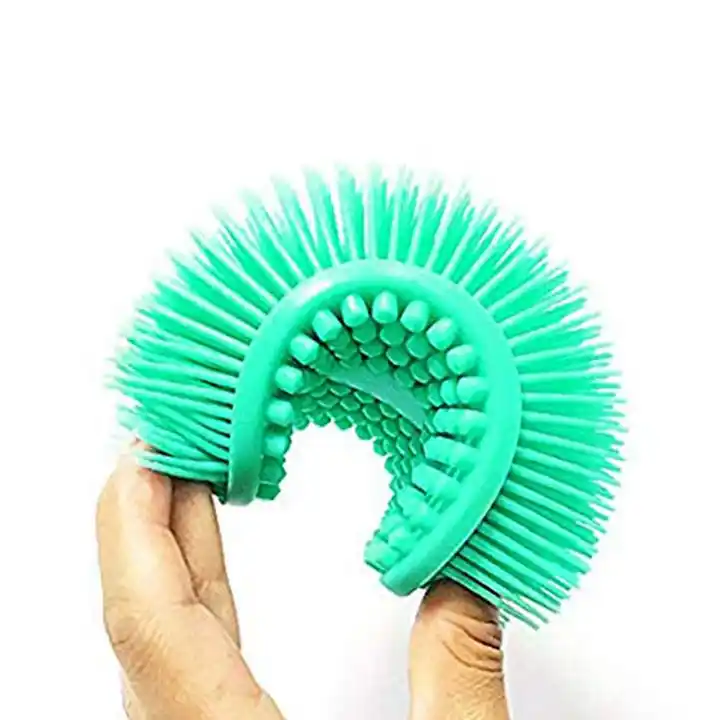 Silicone Bath Brush | 2 in 1 Face & Body Brush with Massager | Super Soft Exfoliating Shower Scrubber Gently Clean Skin