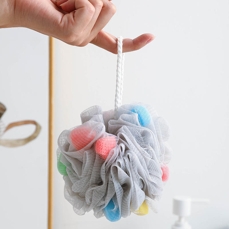 Luxurious Sponge Shower Loofah for Spa-like Exfoliation and Relaxation | Mesh Pouf Shower Balls | Body Scrubber for Men & Women| Pack of 3