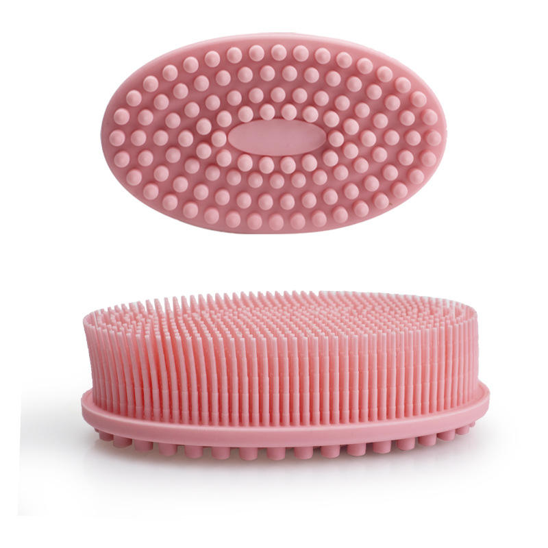 Silicone Bath Brush | 2 in 1 Face & Body Brush with Massager | Super Soft Exfoliating Shower Scrubber Gently Clean Skin