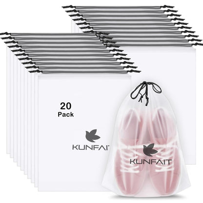 KUNFAIT Shoe Bags for Travel | Drawstring Packing Bags | Dustproof Waterproof Portable Storage Bags