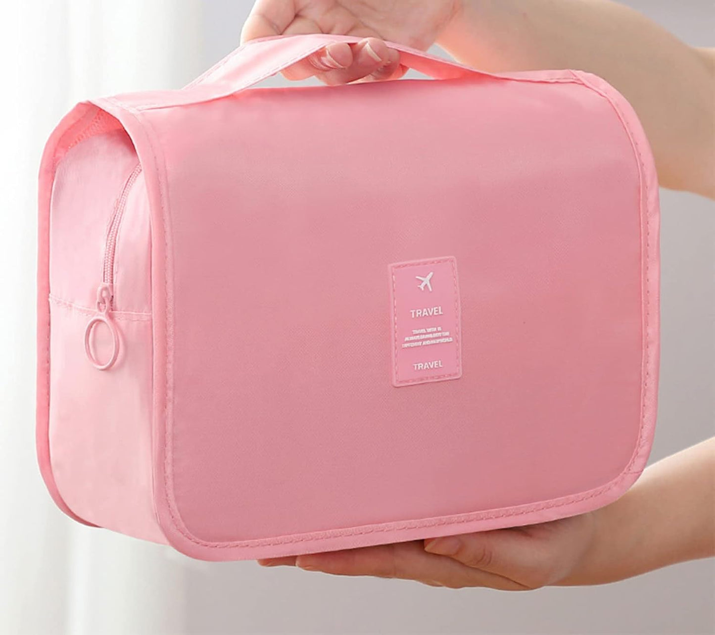 KUNFAIT Hanging Cosmetic Bag with Hook – Waterproof Travel Toiletry Organizer