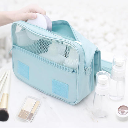 KUNFAIT Hanging Cosmetic Bag with Hook – Waterproof Travel Toiletry Organizer