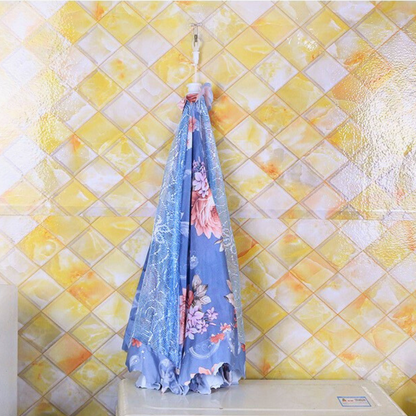 Premium Food Covering Tent | Foldable Umbrella Net with Pop-up Lid | Large Size (Floral CUISINEKEEPER)