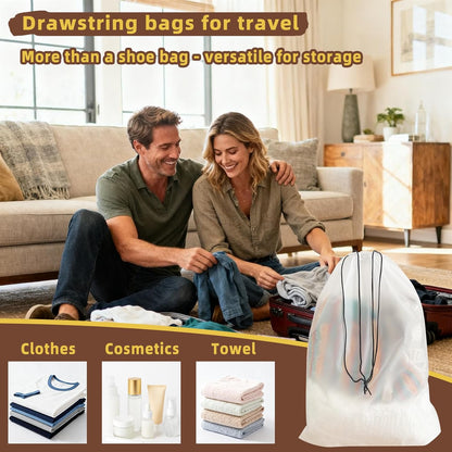 KUNFAIT Shoe Bags for Travel | Drawstring Packing Bags | Dustproof Waterproof Portable Storage Bags