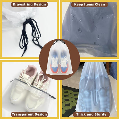 KUNFAIT Shoe Bags for Travel | Drawstring Packing Bags | Dustproof Waterproof Portable Storage Bags