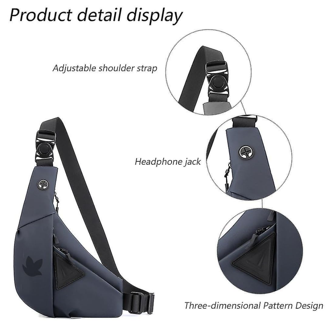 Kunfait's Unisex Boomerang Styled Crossbody Waterproof Travel Sling Bag