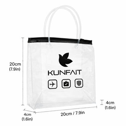 KUNFAIT Transparent Tote Bag for Travel Cosmetics | Organise Toiletry Kits for Men & Women