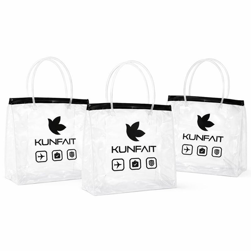 KUNFAIT Transparent Tote Bag for Travel Cosmetics | Organise Toiletry Kits for Men & Women