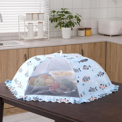 Premium Food Covering Tent | Foldable Umbrella Net with Pop-up Lid | Large Size (FISH MESHMASTER)