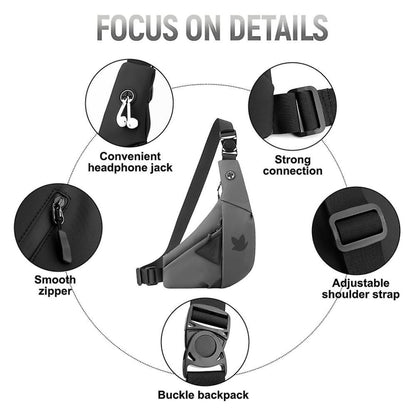 Kunfait's Unisex Boomerang Styled Crossbody Waterproof Travel Sling Bag