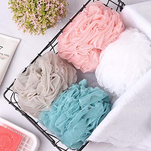 4 Pcs Luxurious Sponge Shower Loofah for Spa-like Exfoliation and Relaxation | Body Scrubber for Men & Women