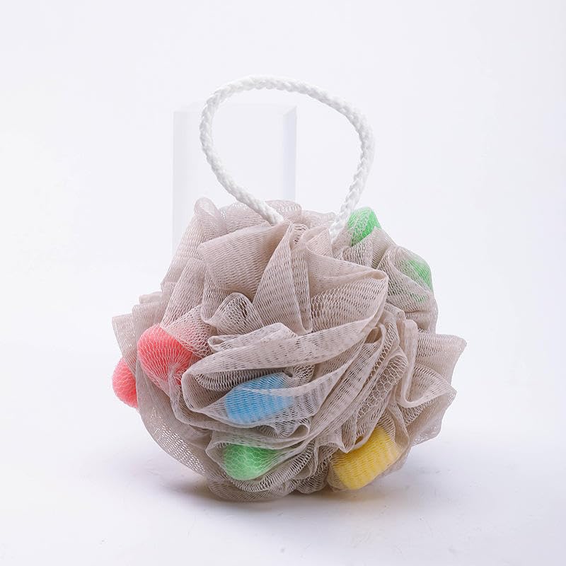 Luxurious Sponge Shower Loofah for Spa-like Exfoliation and Relaxation | Mesh Pouf Shower Balls | Body Scrubber for Men & Women| Pack of 3