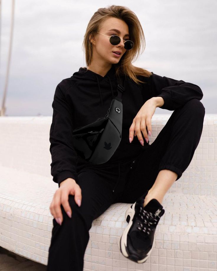 Kunfait's Unisex Boomerang Styled Crossbody Waterproof Travel Sling Bag