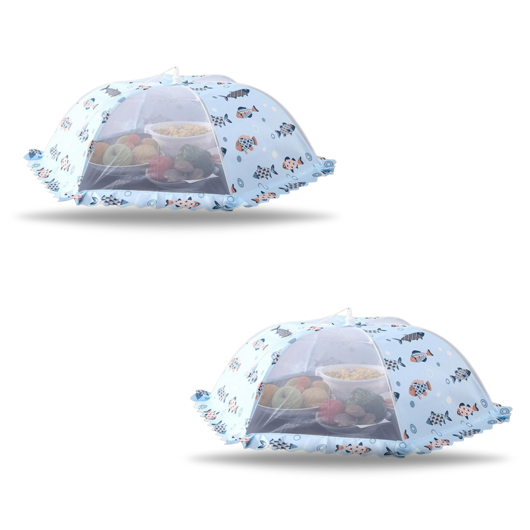 Premium Food Covering Tent | Foldable Umbrella Net with Pop-up Lid | Large Size (FISH MESHMASTER)