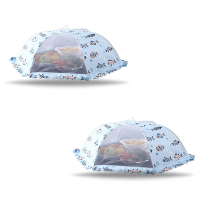 Premium Food Covering Tent | Foldable Umbrella Net with Pop-up Lid | Large Size (FISH MESHMASTER)