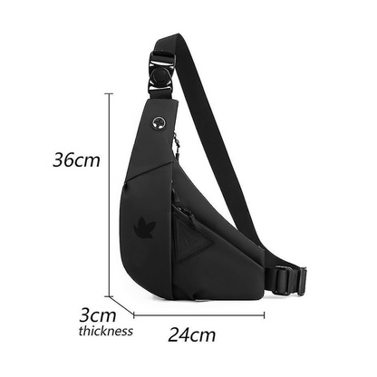 Kunfait's Unisex Boomerang Styled Crossbody Waterproof Travel Sling Bag