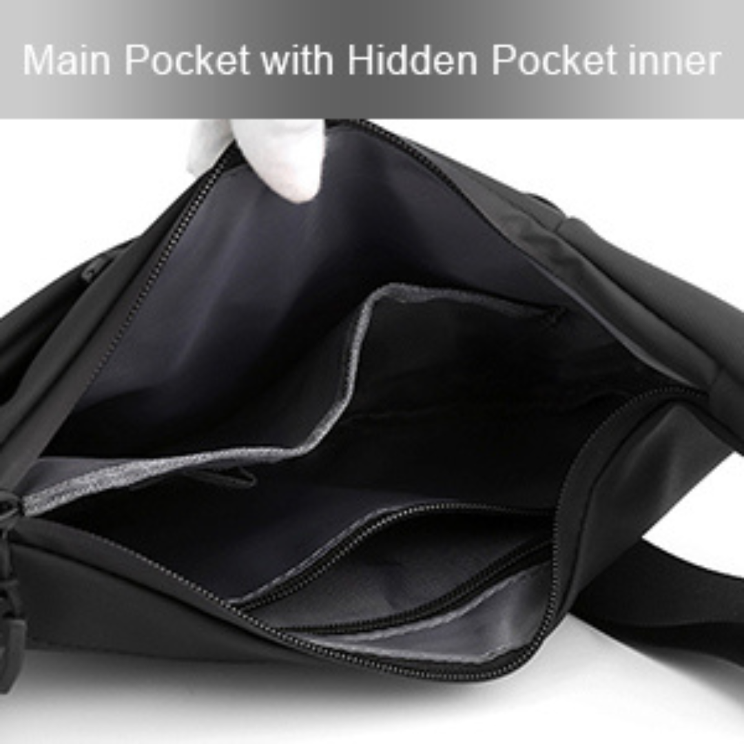 Kunfait's Unisex Boomerang Styled Crossbody Waterproof Travel Sling Bag