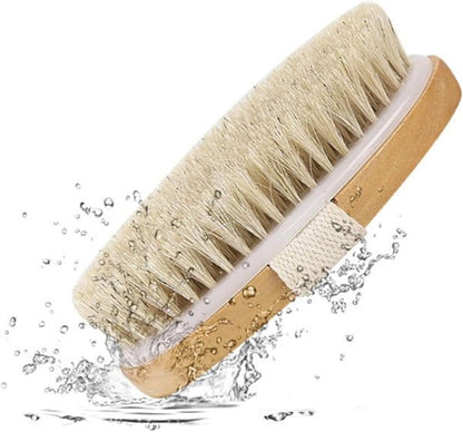 Detachable Wooden Bath Brush with Natural Bristles| Set of 1