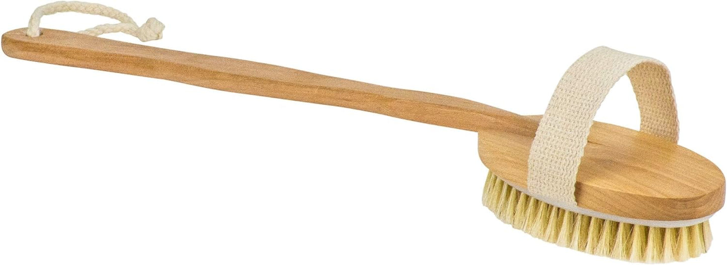 Detachable Wooden Bath Brush with Natural Bristles| Set of 1