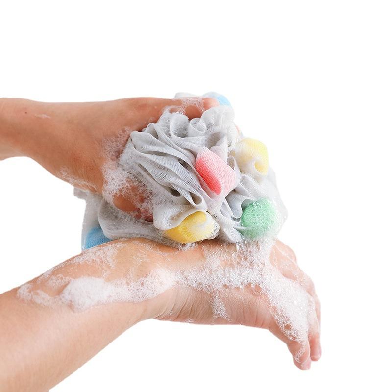 Luxurious Sponge Shower Loofah for Spa-like Exfoliation and Relaxation | Mesh Pouf Shower Balls | Body Scrubber for Men & Women| Pack of 3