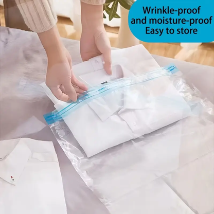 KUNFAIT Vaccum Compression Hand Roll up Storage bags for Clothes & Wardrobe Organiser (No Vaccum or Pump Needed) Reusable & Airtight Size (S, M, L)